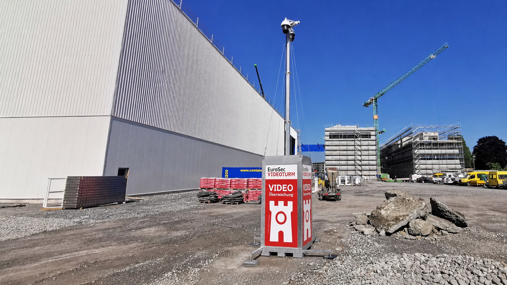 EuroSec Videoturm auf einem weitläufigen Areal